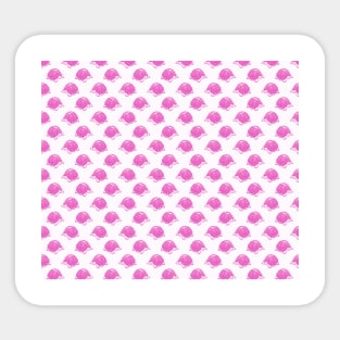 Pink and White Turtle Pattern Sticker